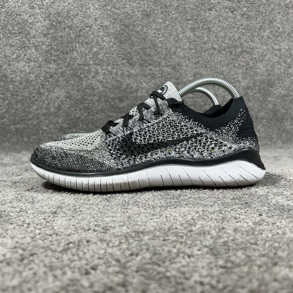 Nike Free RN Flyknit 2018 942838-101 Mens Size 8 Black White Oreo Running Shoes main image 5